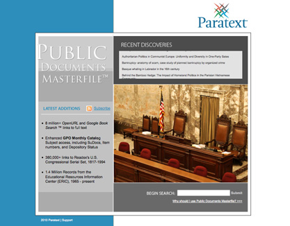 New Introductory Portal and Thousands of New Documents now live in Public Documents Masterfile